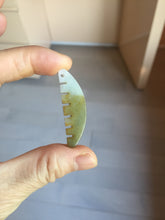 Load image into Gallery viewer, 100% Natural icy watery light green/gray Jadeite gua sha (刮痧) Jadeite jade Comb group E77 (Add on item! not sale individually)