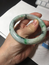 Load image into Gallery viewer, 58mm Certified Type A 100% Natural white/light purple/sunny green Jadeite Jade bangle BM65-5076