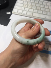 Load image into Gallery viewer, 60mm Certified Type A 100% Natural sunny green white Jadeite bangle PA263-3841