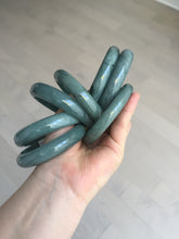 Load image into Gallery viewer, Sale! 55-56mm Certified type A 100% Natural dark green/blue/black/gray Guatemala Jadeite bangle group GL34