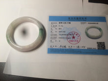 Load image into Gallery viewer, 57mm Certificated Type A 100% Natural white/sunny green/purple jadeite jade bangle C90-9145