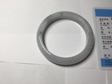 Load image into Gallery viewer, 58.5mm certified Type A 100% Natural white light green purple Jadeite Jade bangle PF68-0501