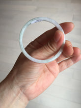 Load image into Gallery viewer, 50.5mm certified 100% natural icy watery Type A green/purple/white slim jadeite jade bangle PB138-5468