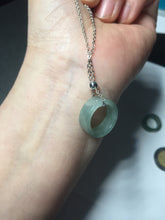Load image into Gallery viewer, 14.3-17.3mm 100% natural type A icy watery light green jadeite jade band ring beads group BL10