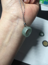 Load image into Gallery viewer, 14.3-17.3mm 100% natural type A icy watery light green jadeite jade band ring beads group BL10