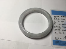 Load image into Gallery viewer, 58.5mm certified Type A 100% Natural white light green purple Jadeite Jade bangle PF68-0501