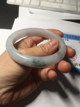 Load image into Gallery viewer, 58.5mm certified Type A 100% Natural white light green purple Jadeite Jade bangle PF68-0501