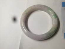 Load image into Gallery viewer, 59.5mm Certificated Type A 100% Natural white/sunny green/purple jadeite jade bangle H114-9141