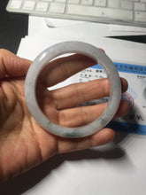 Load image into Gallery viewer, 58.5mm certified Type A 100% Natural white light green purple Jadeite Jade bangle PF68-0501