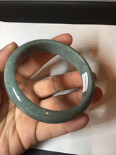 Load image into Gallery viewer, 51.5mm Certified Type A 100% Natural Oily Dark Green Gray Black(油青) Oval Jadeite Jade Bangle PE101-7127