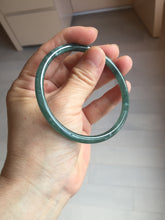 Load image into Gallery viewer, 59.5mm Certified Type A 100% Natural dark green/blue/gray/black Guatemala Jadeite bangle PJ97-3444
