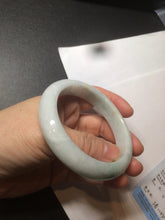 Load image into Gallery viewer, 58.4mm certified Type A 100% Natural light green white Jadeite Jade bangle AF90-2939
