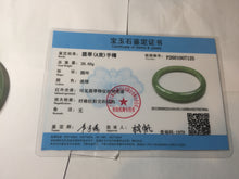 Load image into Gallery viewer, 49mm Certified Type A 100% Natural Oily Dark Green Gray Black(油青) Oval Jadeite Jade Bangle PE102-7125