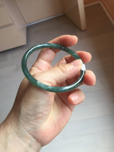 Load image into Gallery viewer, 58.2mm Certified Type A 100% Natural dark green/blue/gray/black Guatemala Jadeite bangle pj96-3462