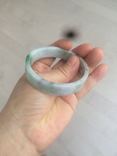 Load image into Gallery viewer, 52.5mm Certified type A 100% Natural sunny green/purple/white square Jadeite Jade bangle AX44-4717