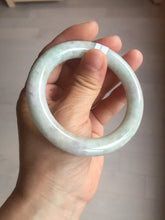 Load image into Gallery viewer, 53.9mm Certified 100% natural Type A light green purple brown chubby round cut jadeite jade bangle BQ16-5818