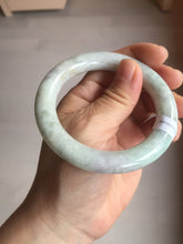 Load image into Gallery viewer, 53.9mm Certified 100% natural Type A light green purple brown chubby round cut jadeite jade bangle BQ16-5818