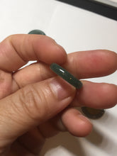 Load image into Gallery viewer, 14.5mm 3 1/2 100% natural type A icy watery green/blue Guatemala jadeite jade band ring BP67