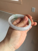 Load image into Gallery viewer, 50mm certified 100% natural Type A icy watery light green purple oval jadeite jade bangle PB208-2840