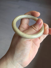 Load image into Gallery viewer, 50.5mm certified 100% natural Type A light yellow round cut jadeite jade bangle BS8-9570