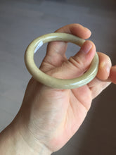 Load image into Gallery viewer, 50.5mm certified 100% natural Type A light yellow round cut jadeite jade bangle BS8-9570