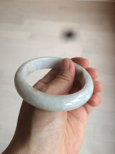 Load image into Gallery viewer, 55.6 mm Certified type A 100% Natural green/yellow/light purple with red floating flowers Jadeite bangle AZ85-1630