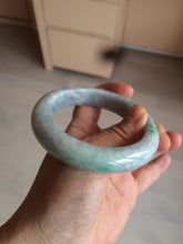 Load image into Gallery viewer, 58.3mm Certified 100% natural Type A sunny green/purple/yellow(Fu Lu Shou) chubby jadeite jade bangle AK55-1188