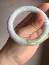 Load image into Gallery viewer, 51mm Certified 100% natural Type A light green purple brown chubby round cut jadeite jade bangle BQ15-5802