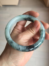 Load image into Gallery viewer, 58.2mm Type A 100% Natural light green/blue/white chubby Jadeite Jade bangle BS130-4037