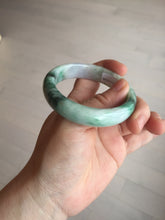 Load image into Gallery viewer, 51.5mm certified 100% natural Type A sunny green/purple/yellow(FU LU SHOU) jadeite jade bangle BK45-5080