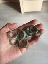 Load image into Gallery viewer, Size 2-9 1/2 100% natural type A dark green jadeite jade band ring BL24 add-on items