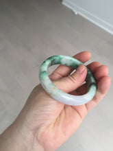 Load image into Gallery viewer, 51.5mm certified 100% natural Type A sunny green/purple/yellow(FU LU SHOU) jadeite jade bangle BK45-5080