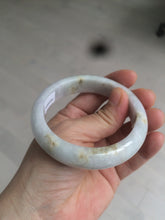 Load image into Gallery viewer, 55.6 mm Certified type A 100% Natural green/yellow/light purple with red floating flowers Jadeite bangle AZ85-1630