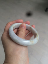 Load image into Gallery viewer, 55.6 mm Certified type A 100% Natural green/yellow/light purple with red floating flowers Jadeite bangle AZ85-1630