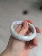 Load image into Gallery viewer, 55.6 mm Certified type A 100% Natural green/yellow/light purple with red floating flowers Jadeite bangle AZ85-1630