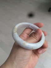 Load image into Gallery viewer, 55.6 mm Certified type A 100% Natural green/yellow/light purple with red floating flowers Jadeite bangle AZ85-1630