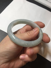 Load image into Gallery viewer, 54mm certified Type A 100% Natural light green white Jadeite Jade bangle BM67-0316