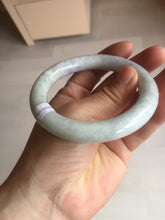 Load image into Gallery viewer, 56.6mm Certified 100% natural Type A light green purple brown chubby round cut jadeite jade bangle BQ14-5819