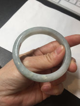 Load image into Gallery viewer, 54mm certified Type A 100% Natural light green white Jadeite Jade bangle BM67-0316