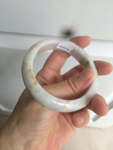 Load image into Gallery viewer, 55.6 mm Certified type A 100% Natural green/yellow/light purple with red floating flowers Jadeite bangle AZ85-1630