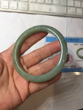 Load image into Gallery viewer, 57.6mm Certified Type A 100% Natural Oily Dark Green Gray Black(油青) Jadeite Jade Bangle PE104-7161