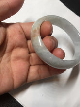 Load image into Gallery viewer, 49mm Certified Type A 100% Natural light green red oval Jadeite Jade bangle BM68