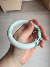Load image into Gallery viewer, 60.5mm Type A 100% Natural sunny green/light green/white/light purple chubby Jadeite Jade bangle BS129-4035