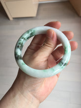 Load image into Gallery viewer, 60.5mm Type A 100% Natural sunny green/light green/white/light purple chubby Jadeite Jade bangle BS129-4035