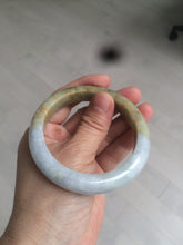 Load image into Gallery viewer, 55.5 mm Certified type A 100% Natural green/yellow/light purple with red floating flowers Jadeite bangle AZ84-1645