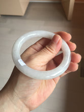 Load image into Gallery viewer, 56mm Certified Type A 100% Natural light purple white round cut Jadeite bangle BS128-4024
