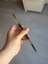Load image into Gallery viewer, 18cm 100% Natural yellow gray black Xiu Jade (Serpentine) Hairpin AW52 Add on item