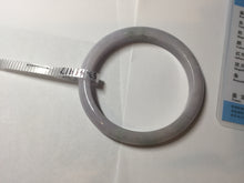 Load image into Gallery viewer, 53.5mm certified 100% natural light green purple slim jadeite jade bangle PC39-4034