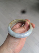 Load image into Gallery viewer, 55.5 mm Certified type A 100% Natural green/yellow/light purple with red floating flowers Jadeite bangle AZ84-1645