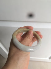 Load image into Gallery viewer, 55.5 mm Certified type A 100% Natural green/yellow/light purple with red floating flowers Jadeite bangle AZ84-1645